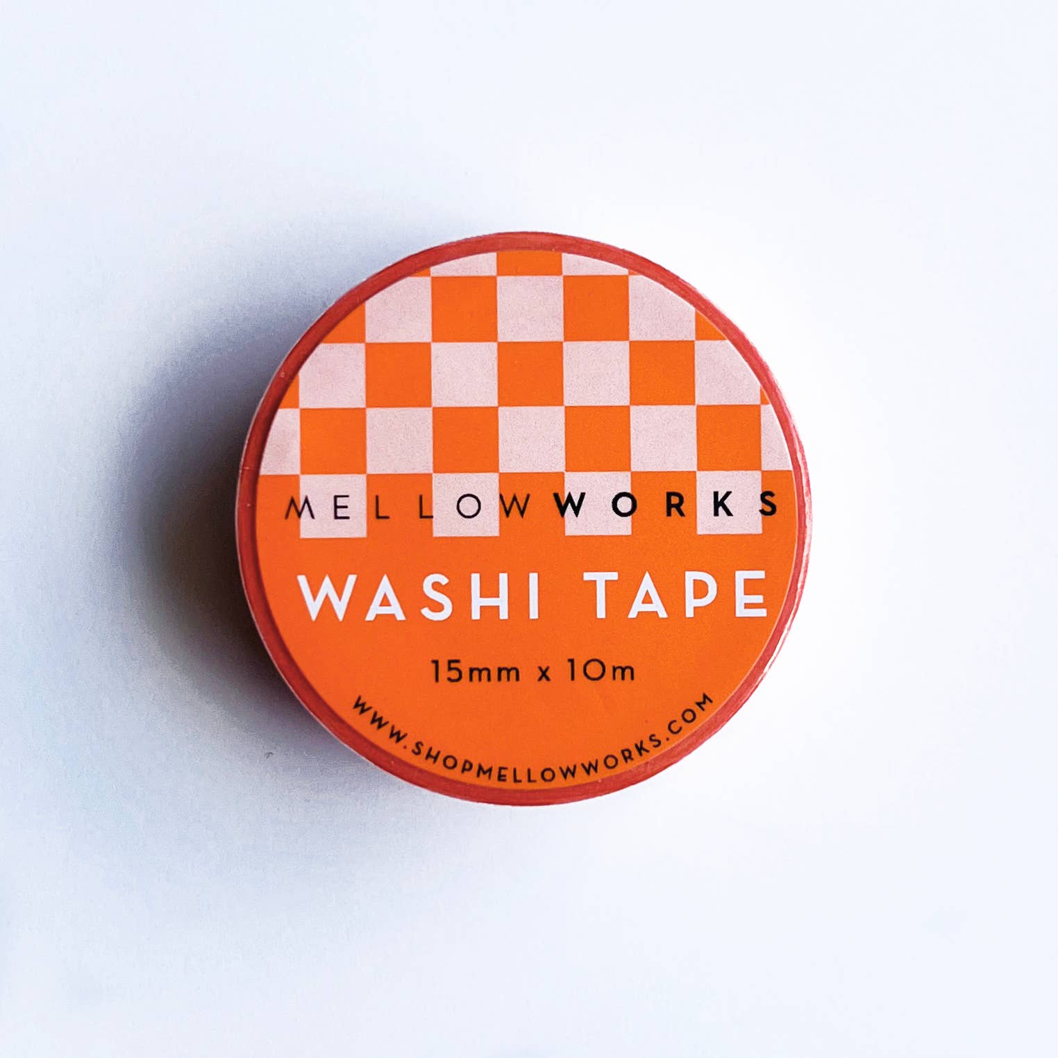 CORAL BLUSH CHECKERBOARD WASHI TAPE