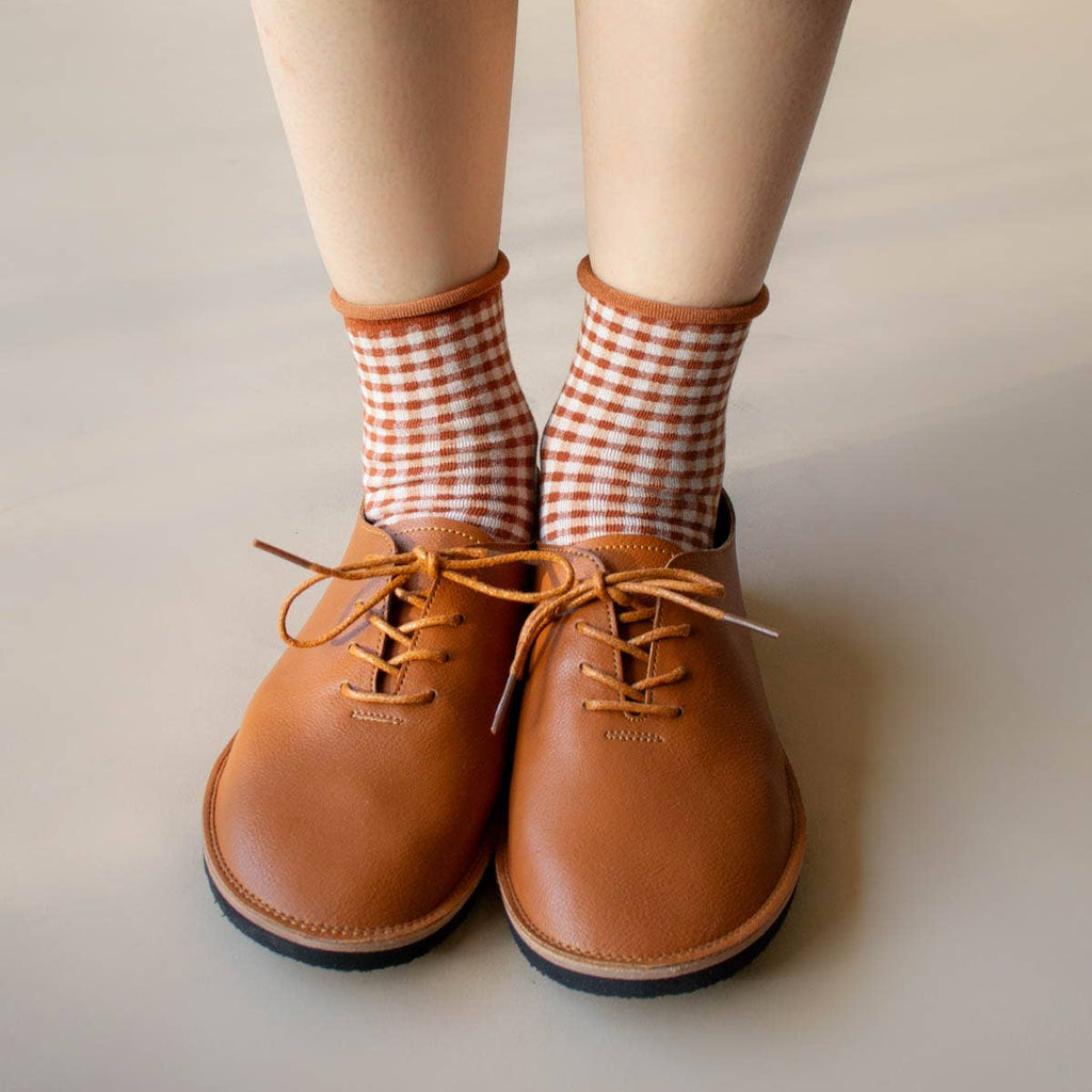 Picnic Mid Crew Socks - Orange