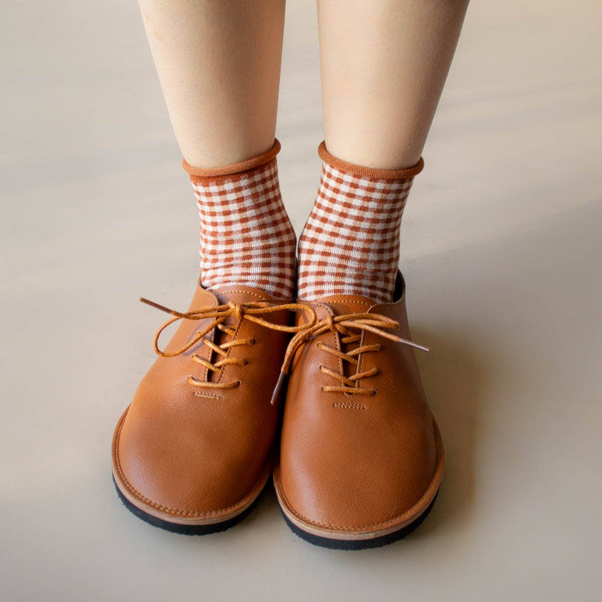Picnic Mid Crew Socks - Orange