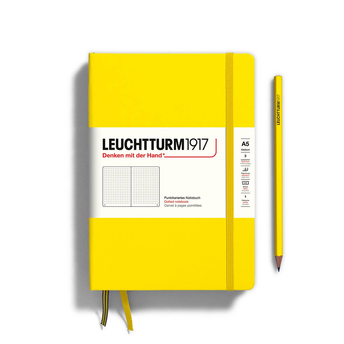 Hardcover Notebook -  Lemon Dotted