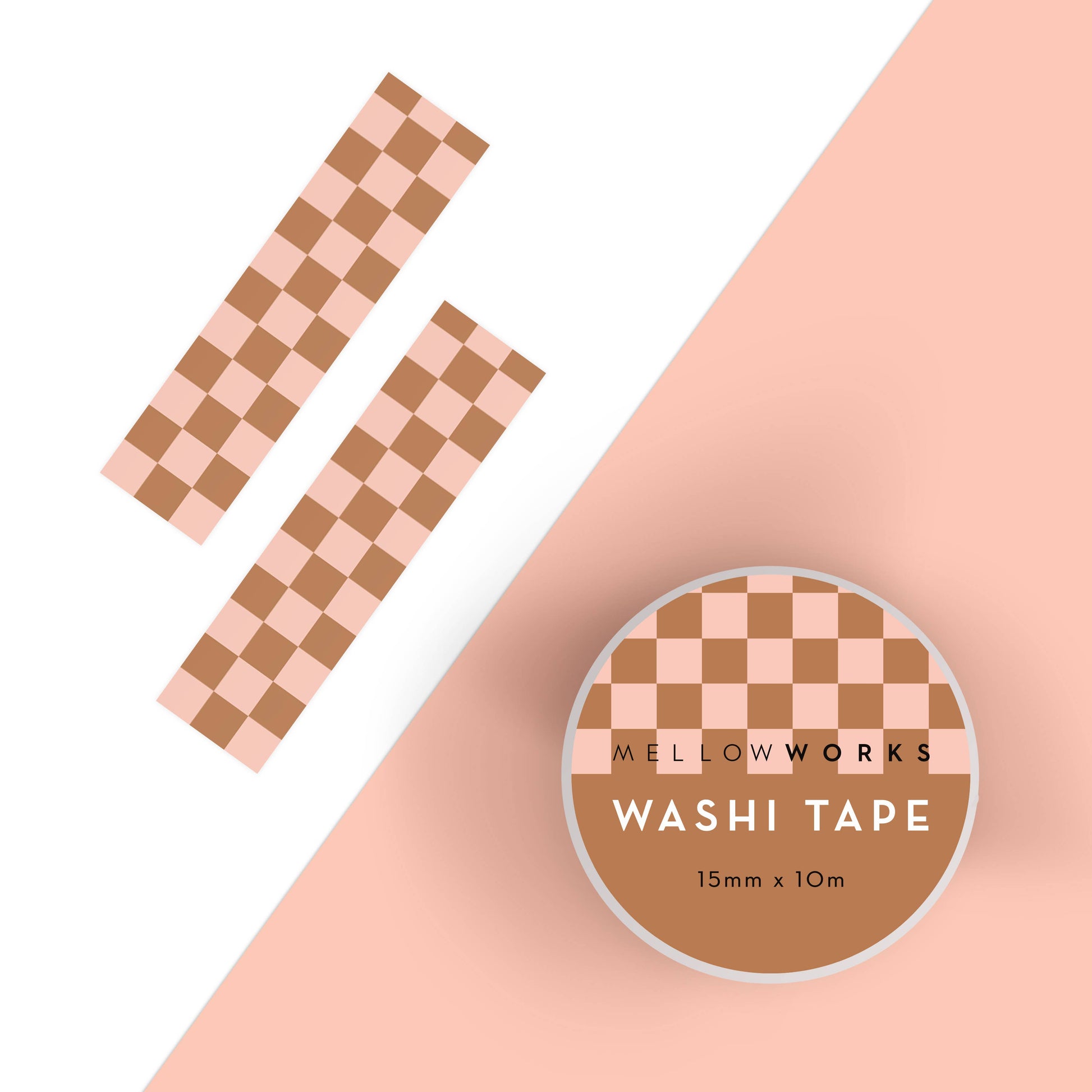 BROWN CHECKERBOARD WASHI TAPE