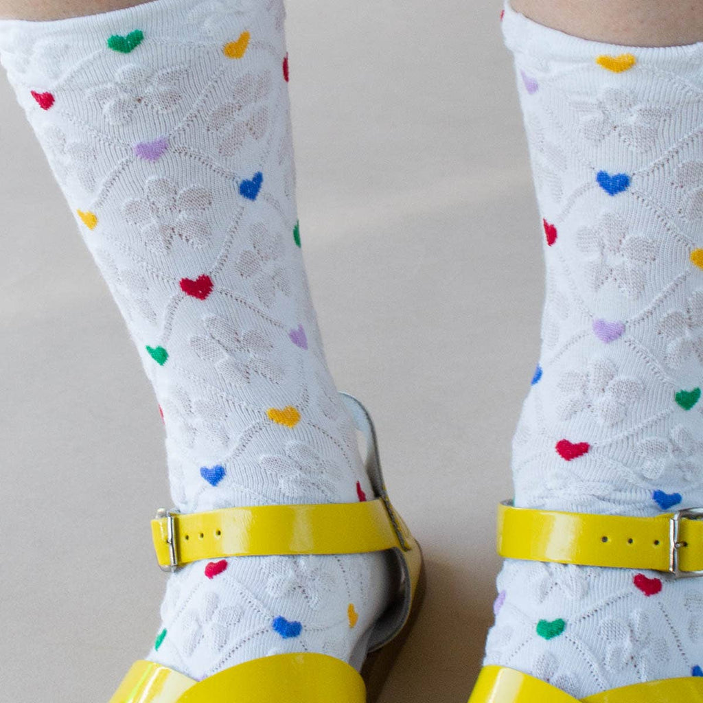 Berry Heart Socks