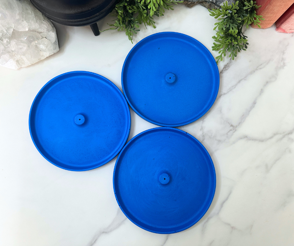 Handmade Jesmonite Stick Incense Holder - Blue