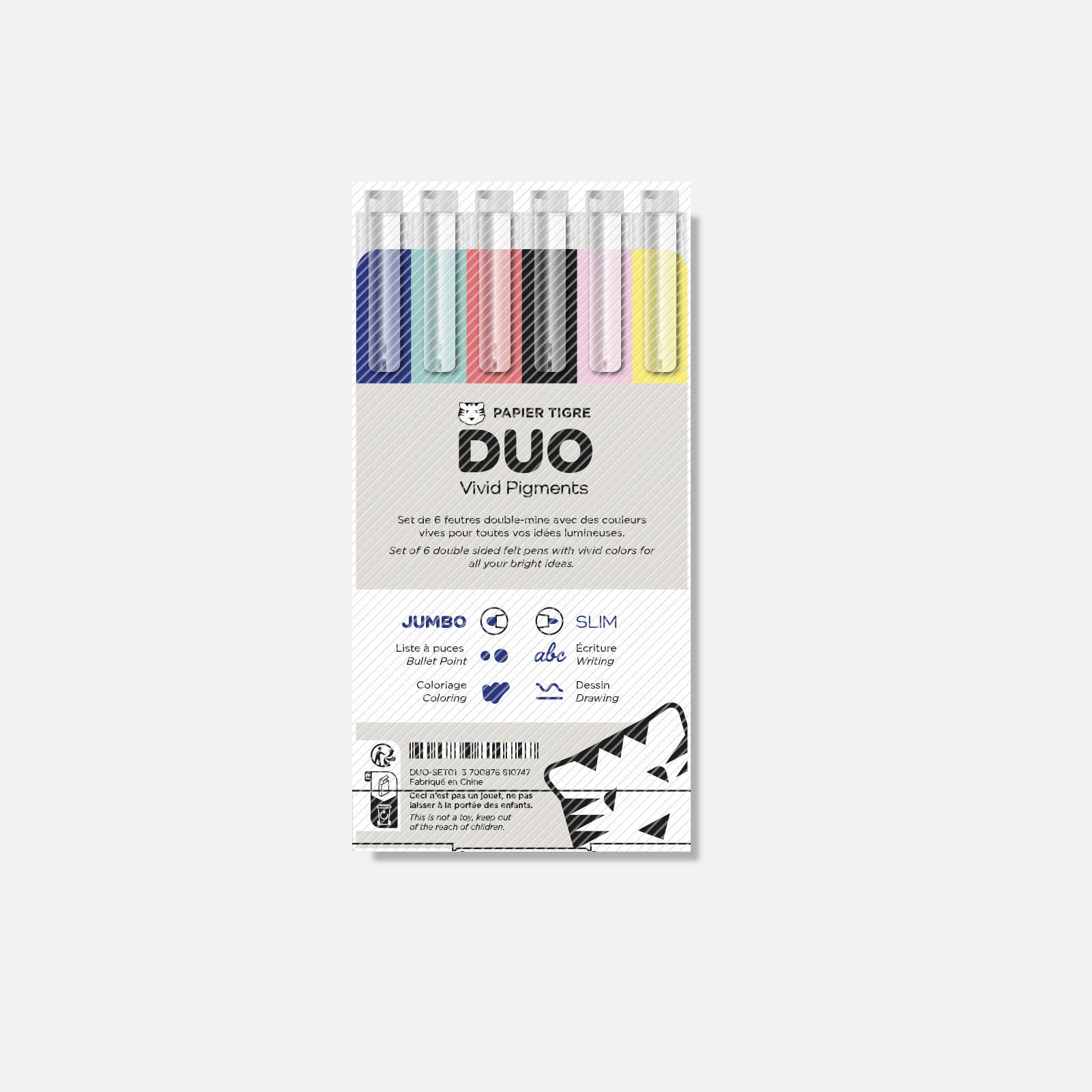 DUO pen set of 6 colors