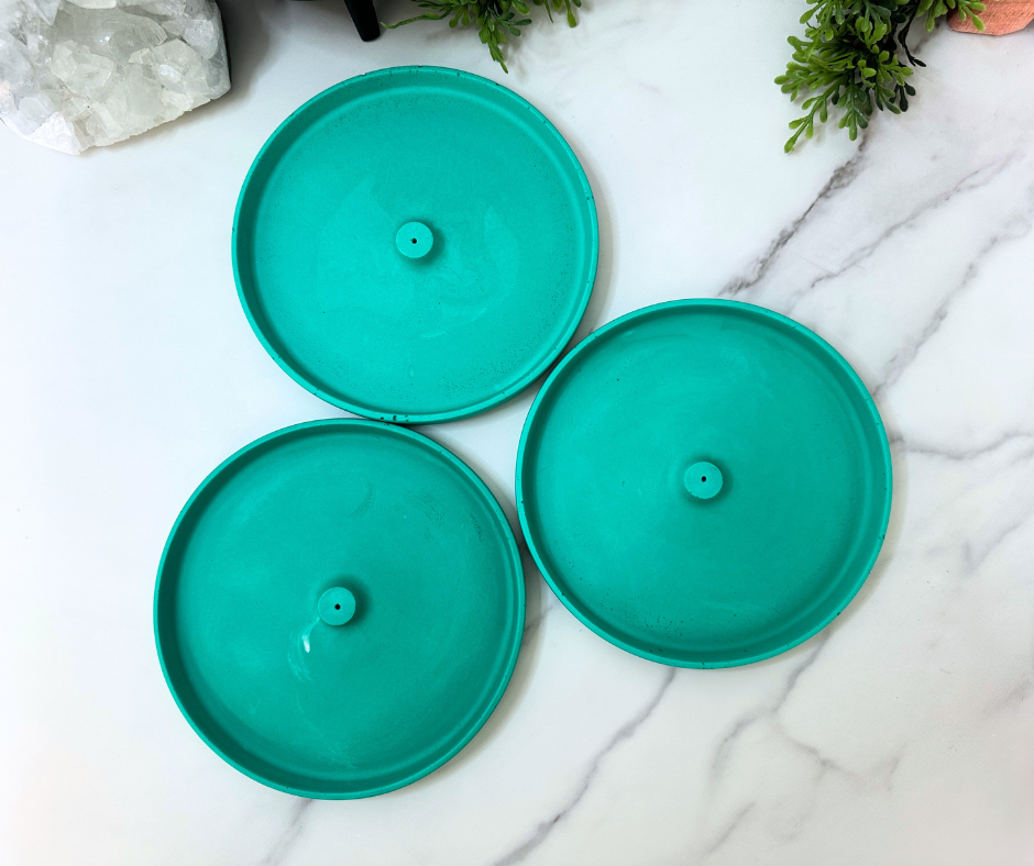 Handmade Jesmonite Stick Incense Holder - Green