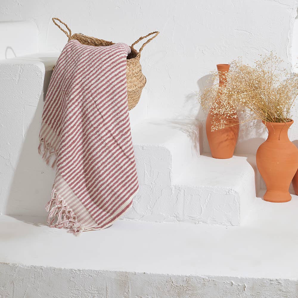 Turkish Terry Bath Towel - Rose