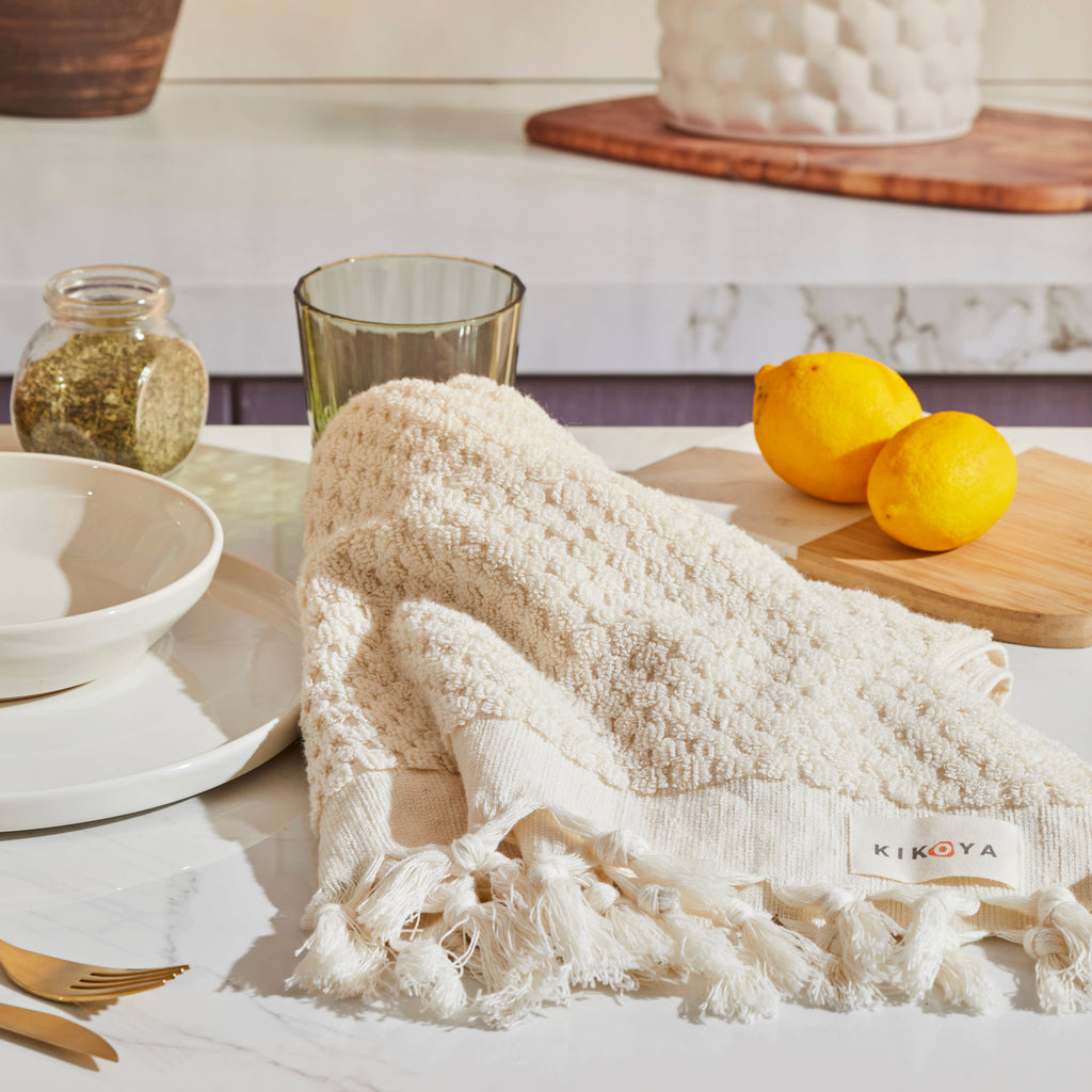 Turkish Terry Hand/Hair Towel - Natural