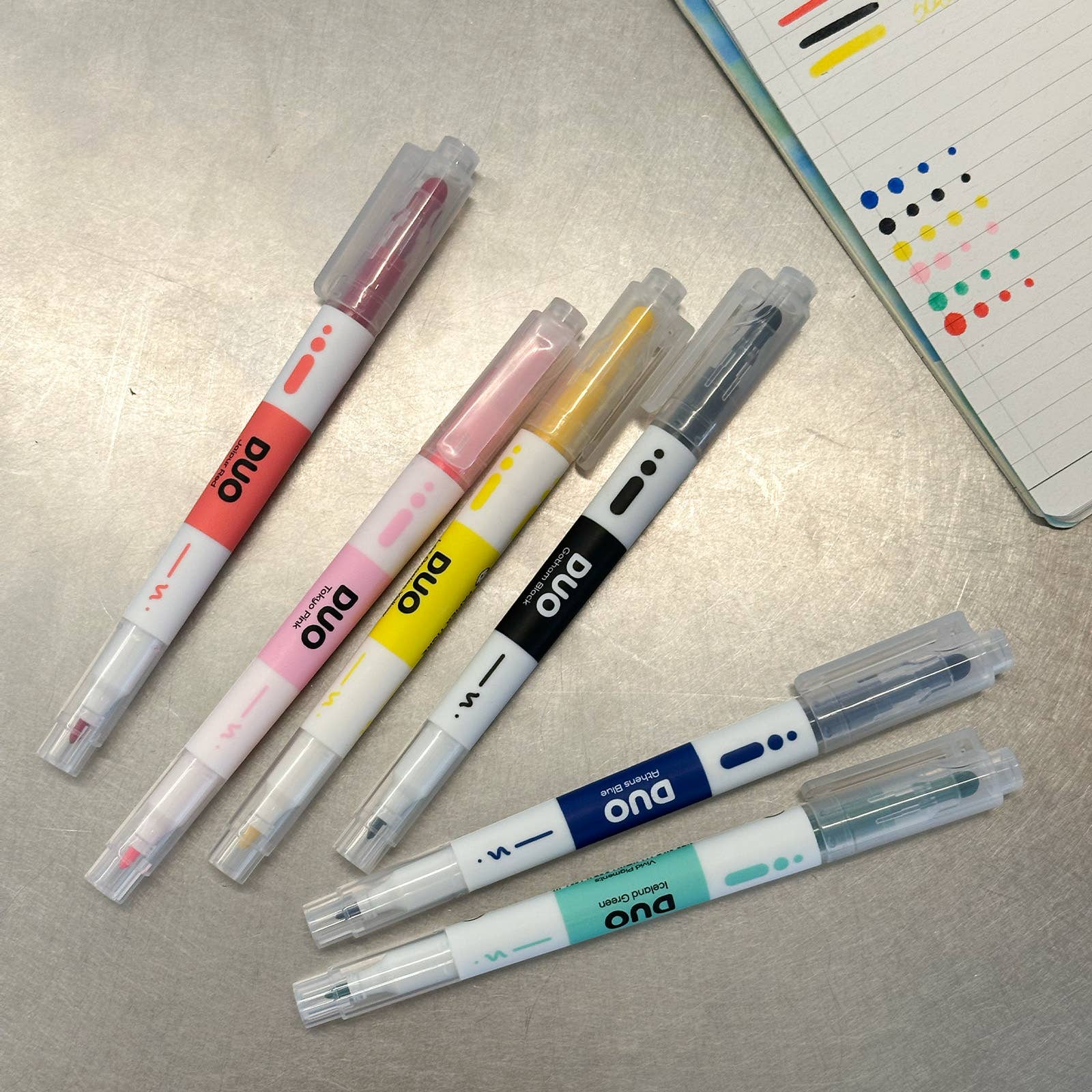 DUO pen set of 6 colors