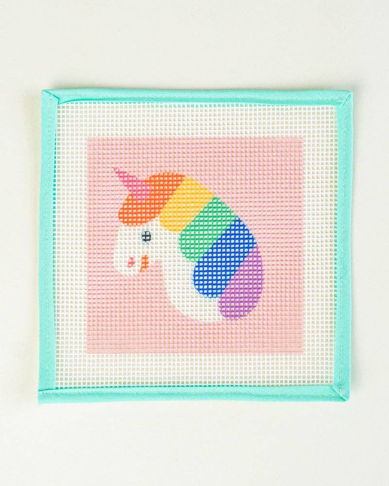 Rainbow Unicorn - Needlepoint Kit for Beginners