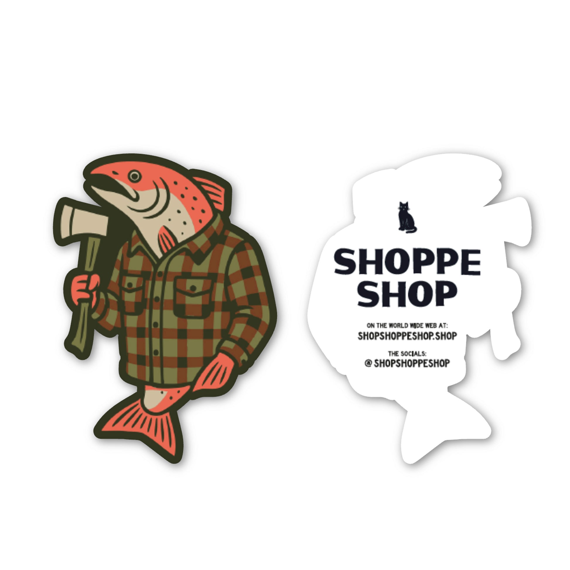 NW Fisher Camper Woodchopper Diecut Vinyl Sticker