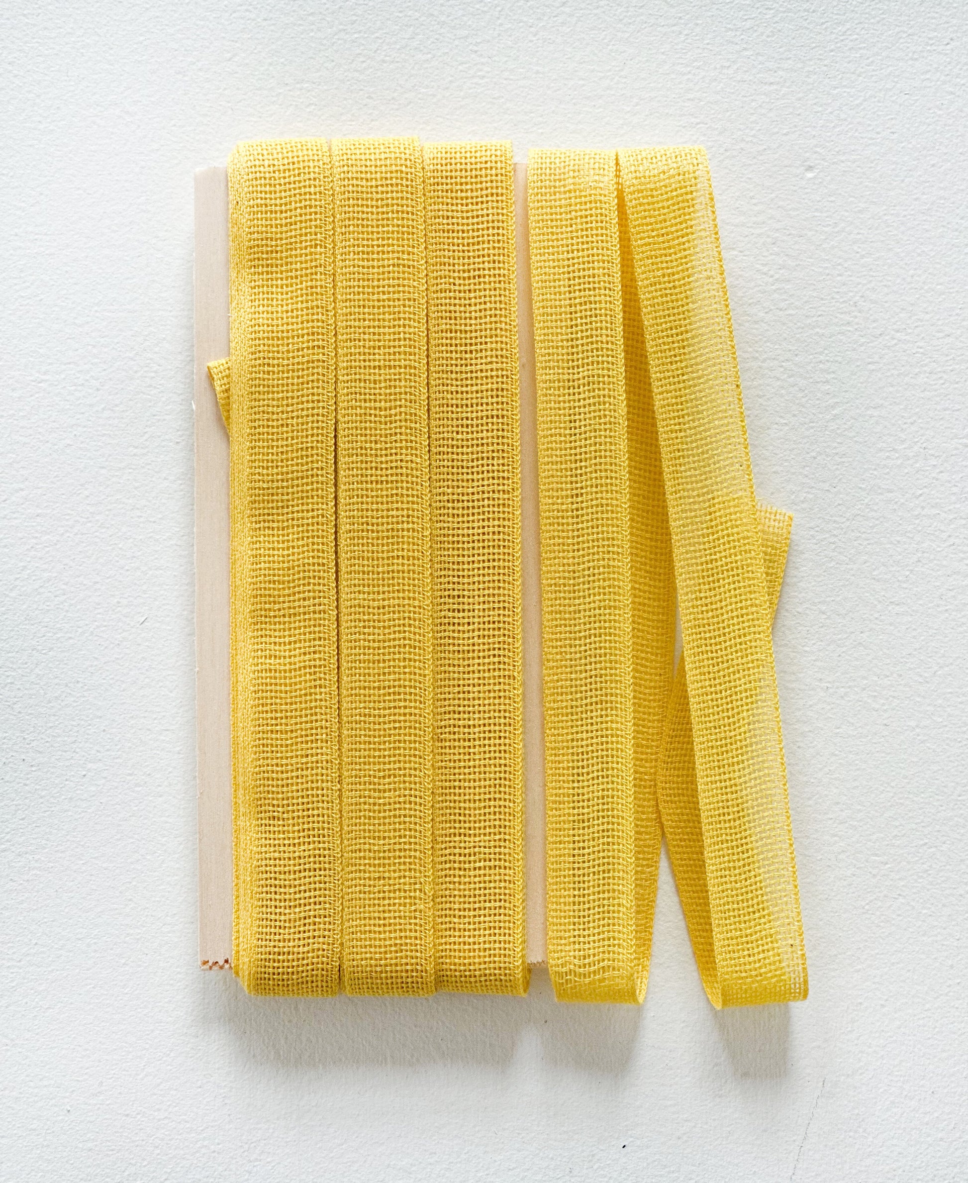 Loose Weave Cotton Ribbon - Lemon