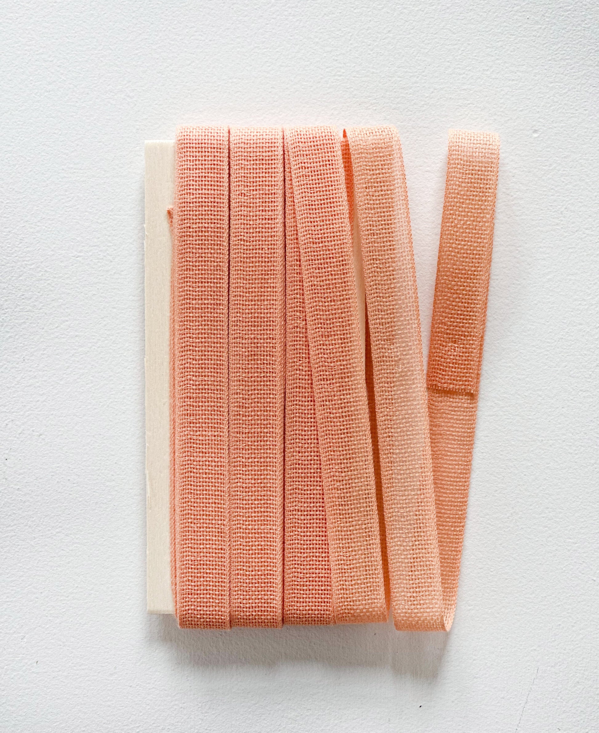 Loose Weave Cotton Ribbon - Peach