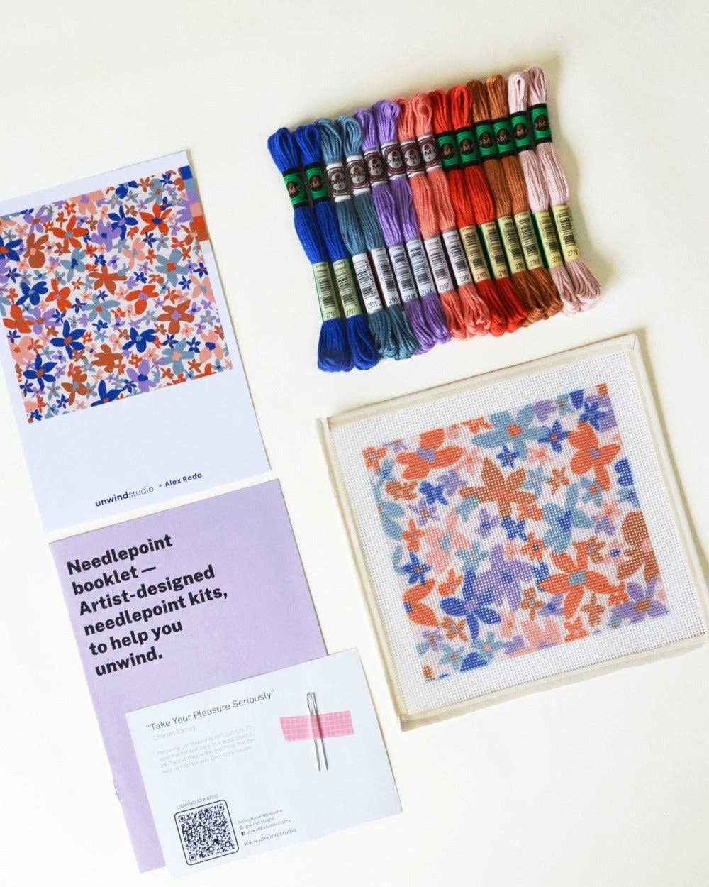 Laura Flor Sunglasses Case Needlepoint Kit