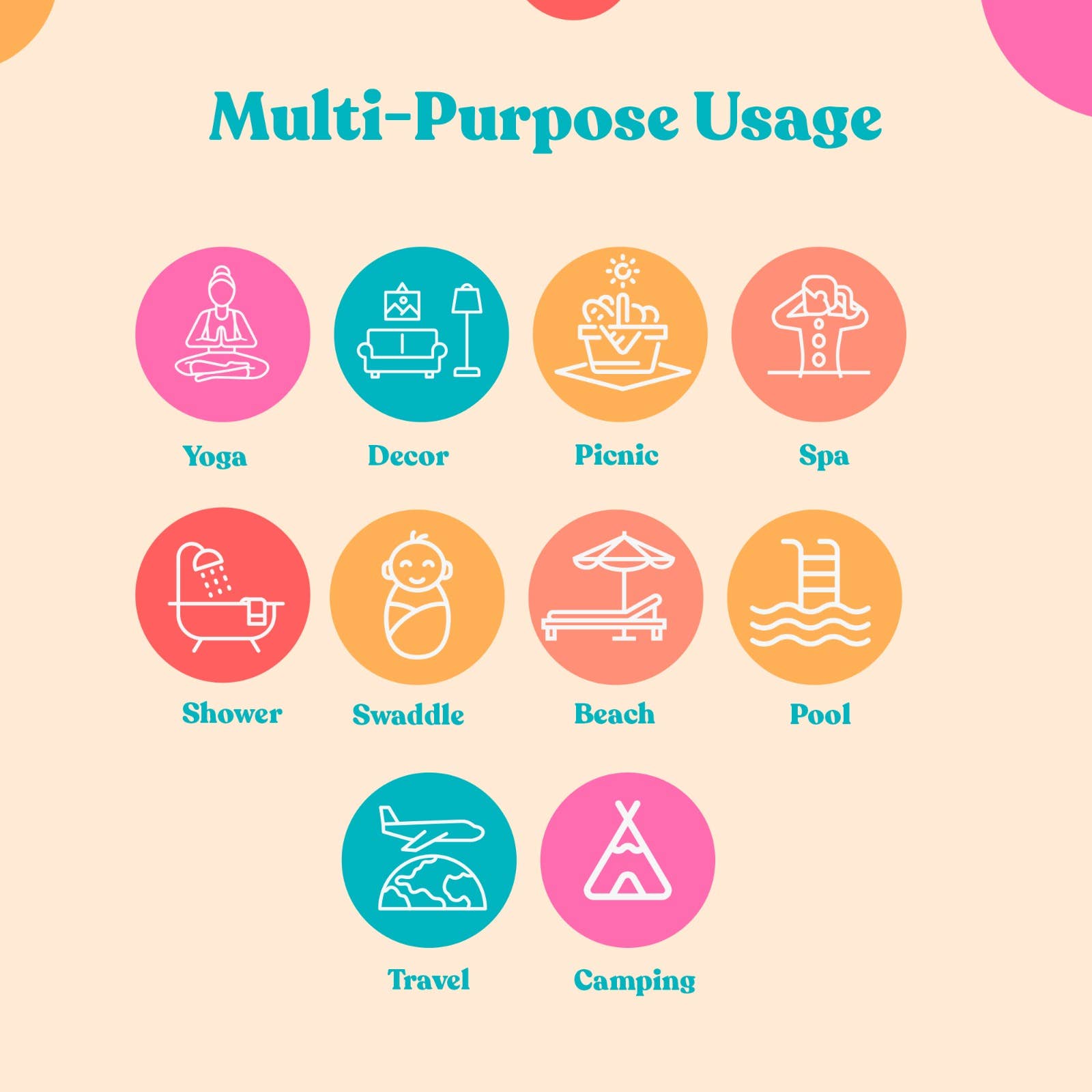 Turkish Terry Hand/Hair Towel - Black and White Pompom