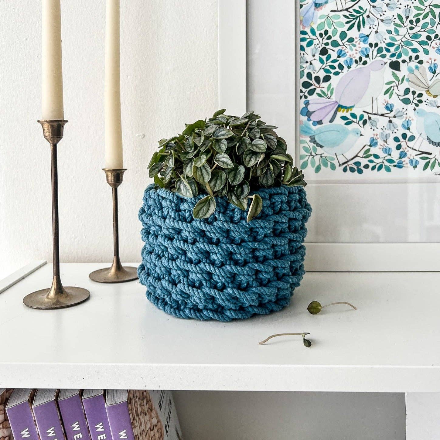 Brooklyn Basket Kit: Blush / With Leather Handle