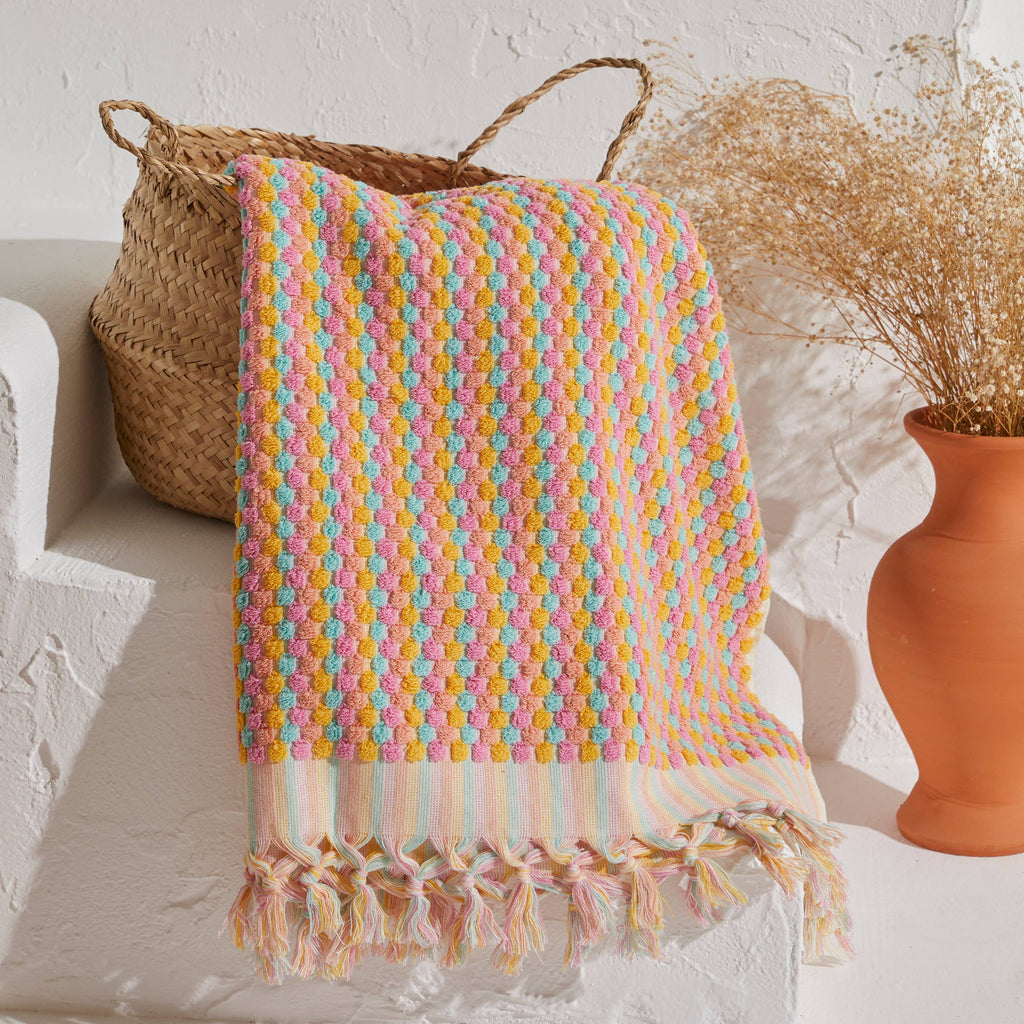 Turkish Terry Hand/Hair Towel - Yellow & Orange