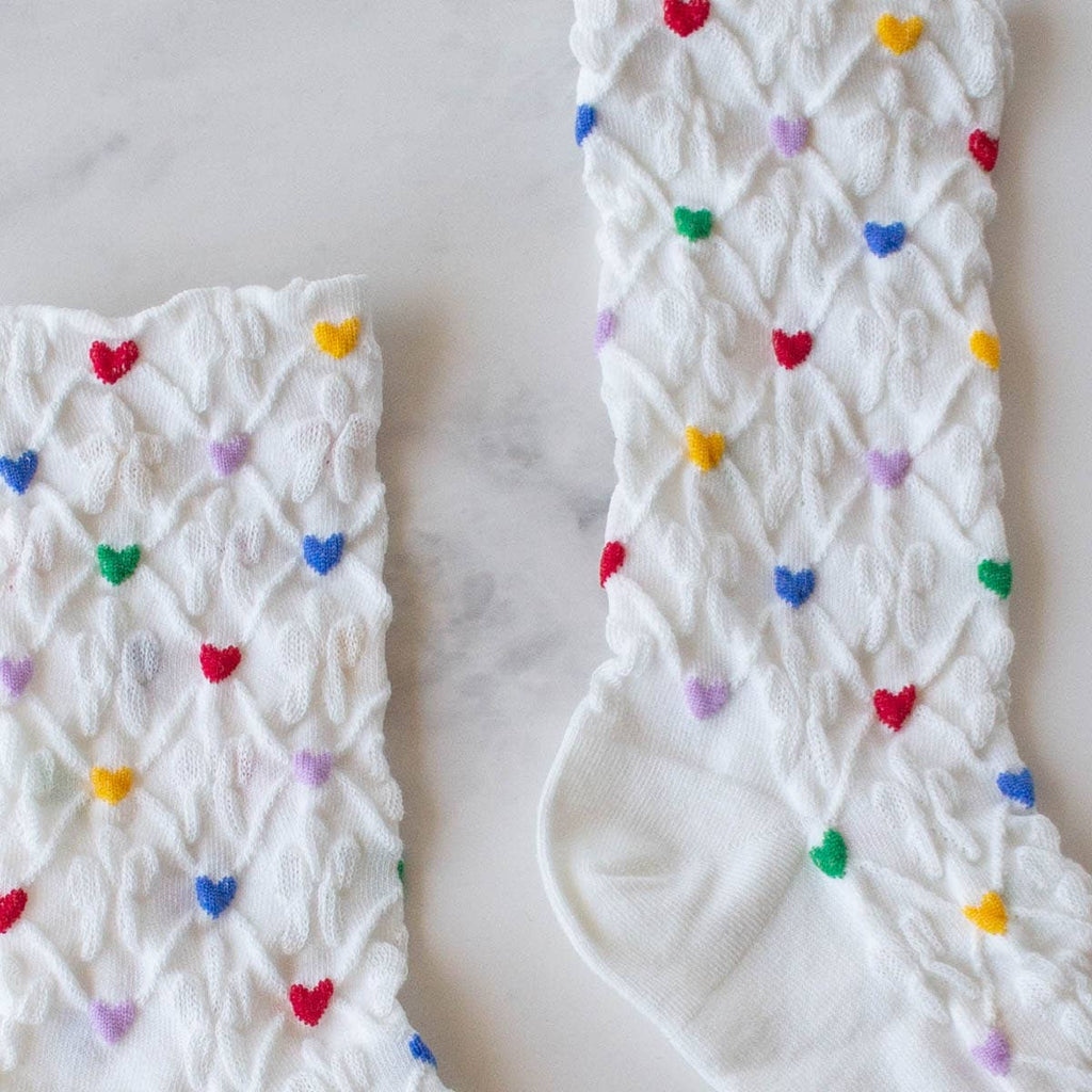 Berry Heart Socks