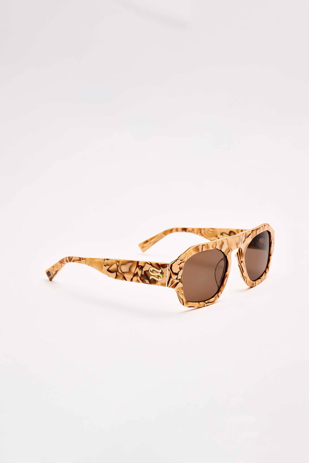 Louie Nice Nougat Aviator Sunglasses 