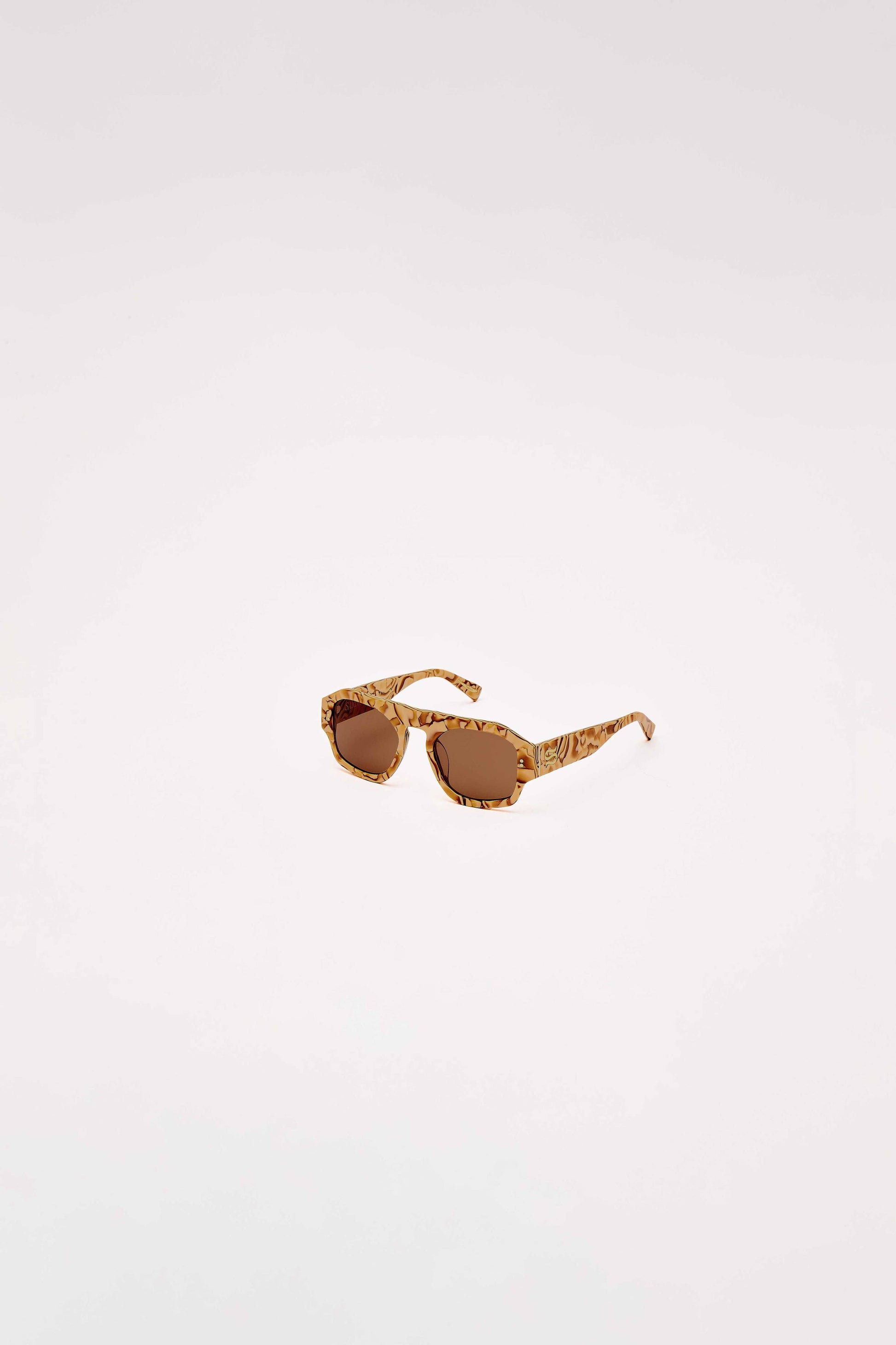 Louie Nice Nougat Aviator Sunglasses 