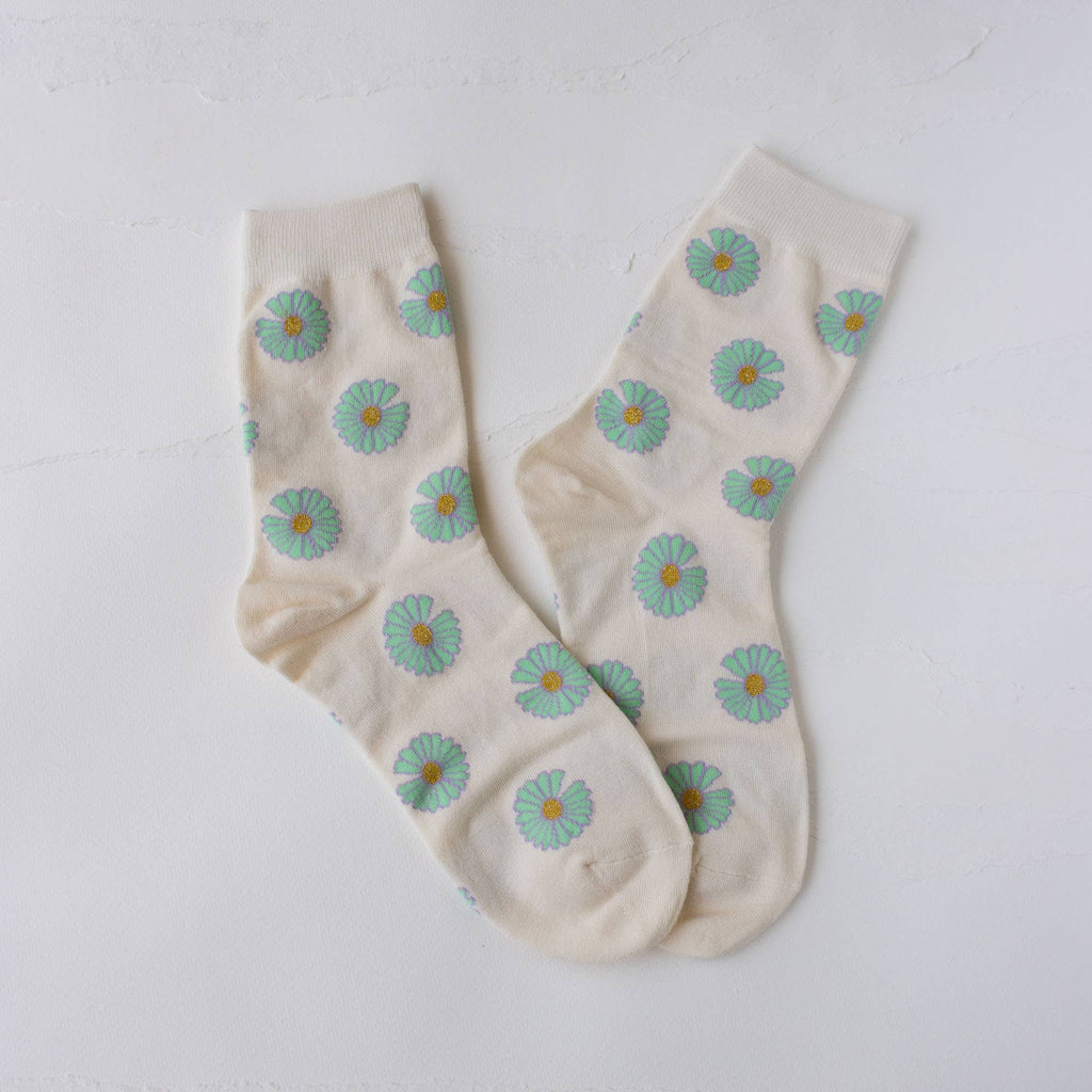 Daisy Socks - Cream
