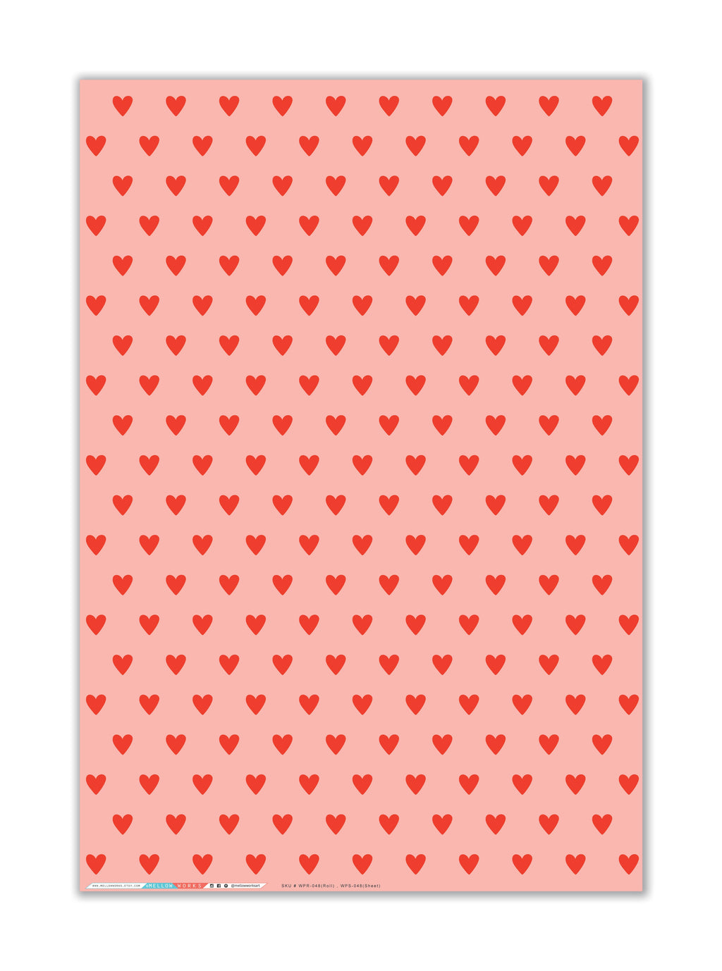 RED HEARTS Gift Wrap 