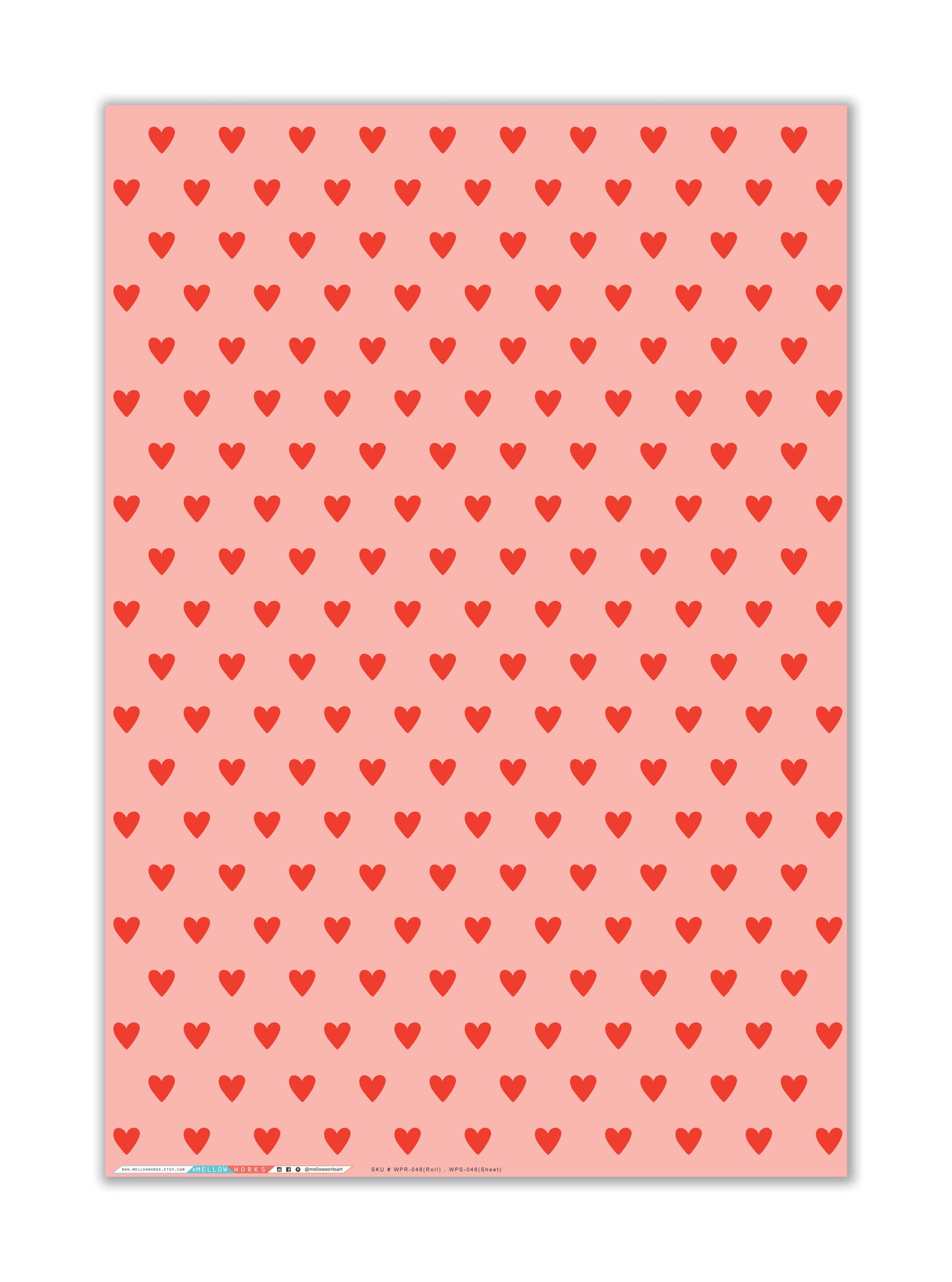 RED HEARTS Gift Wrap 