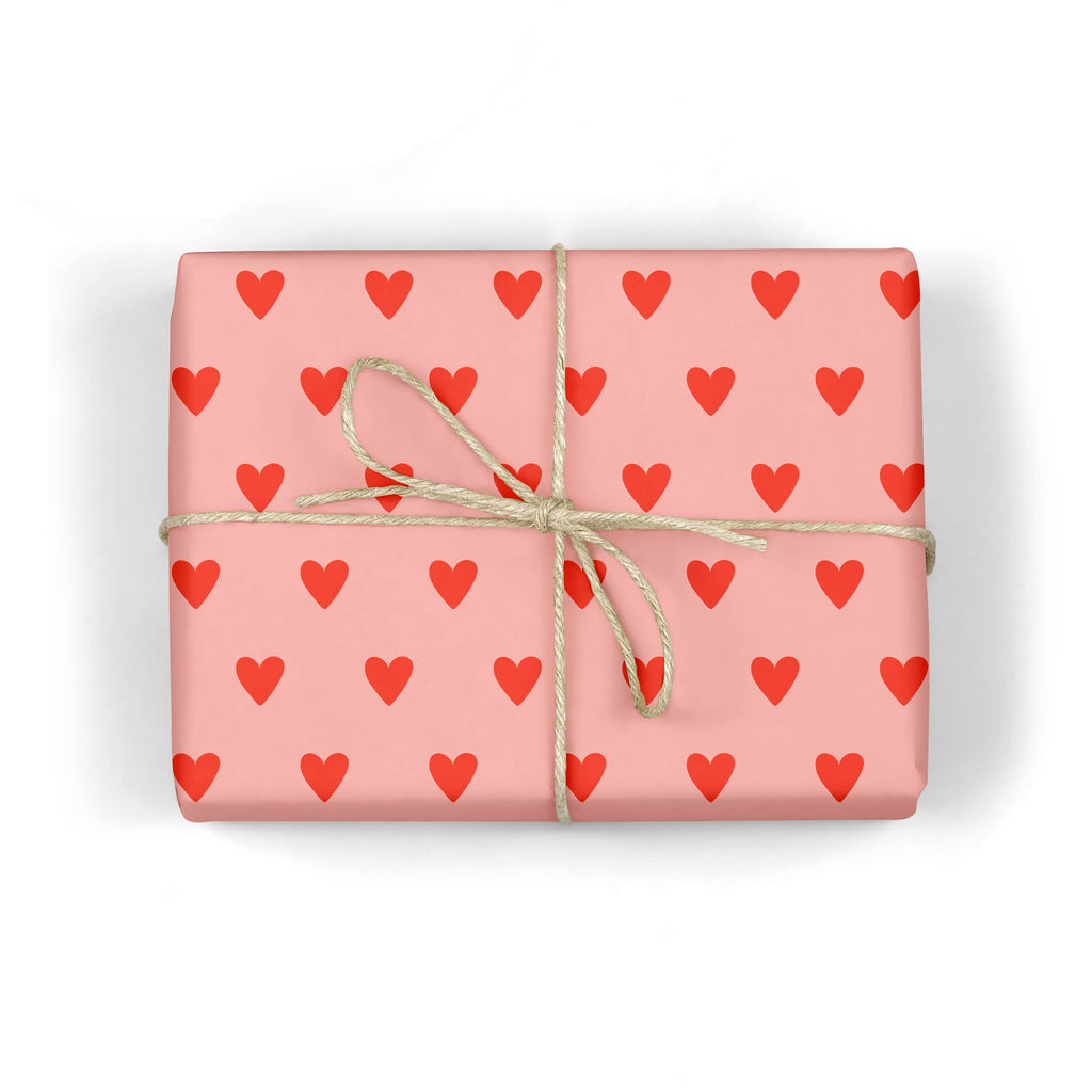 RED HEARTS Gift Wrap 