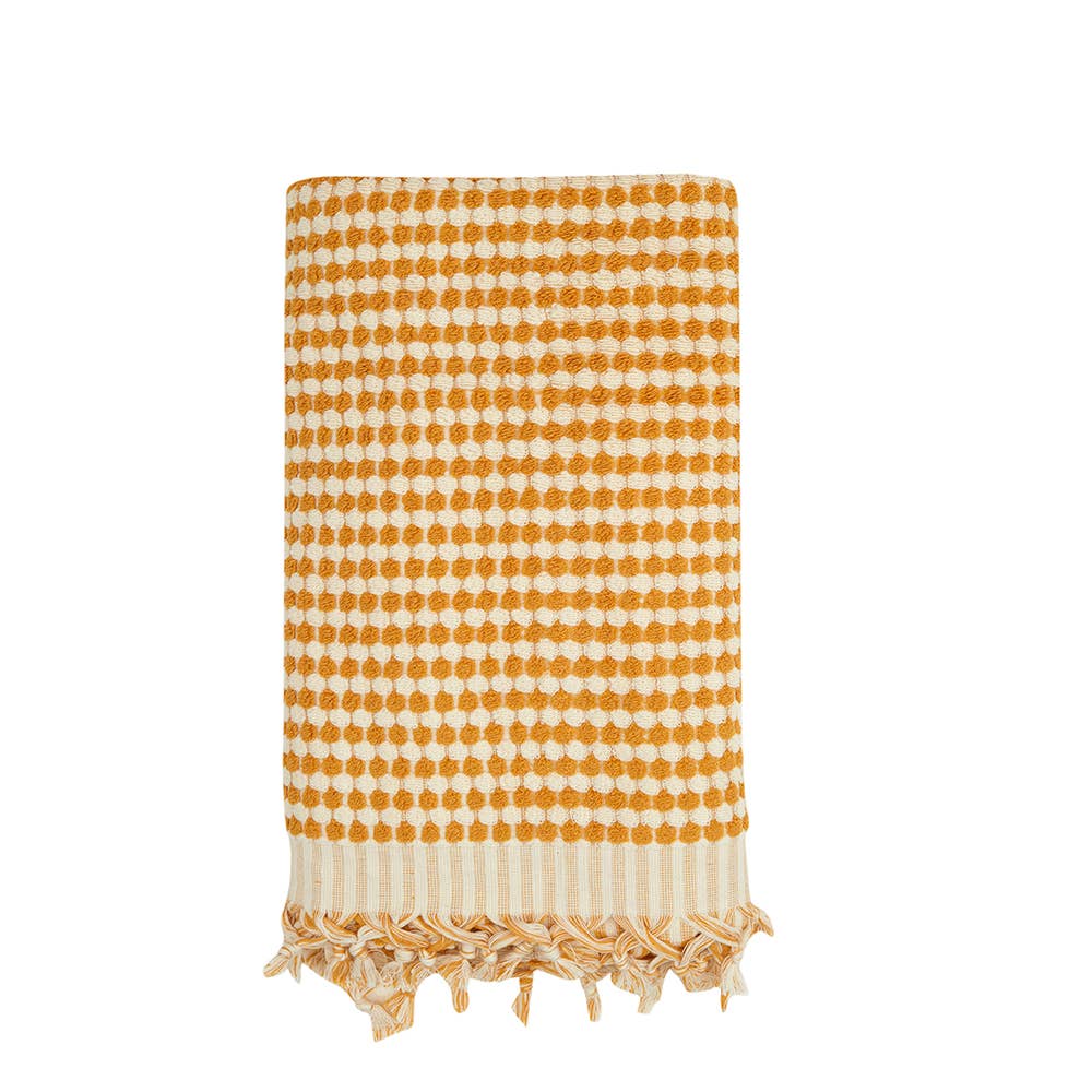 Turkish Terry Hand/Hair Towel - Yellow & Orange