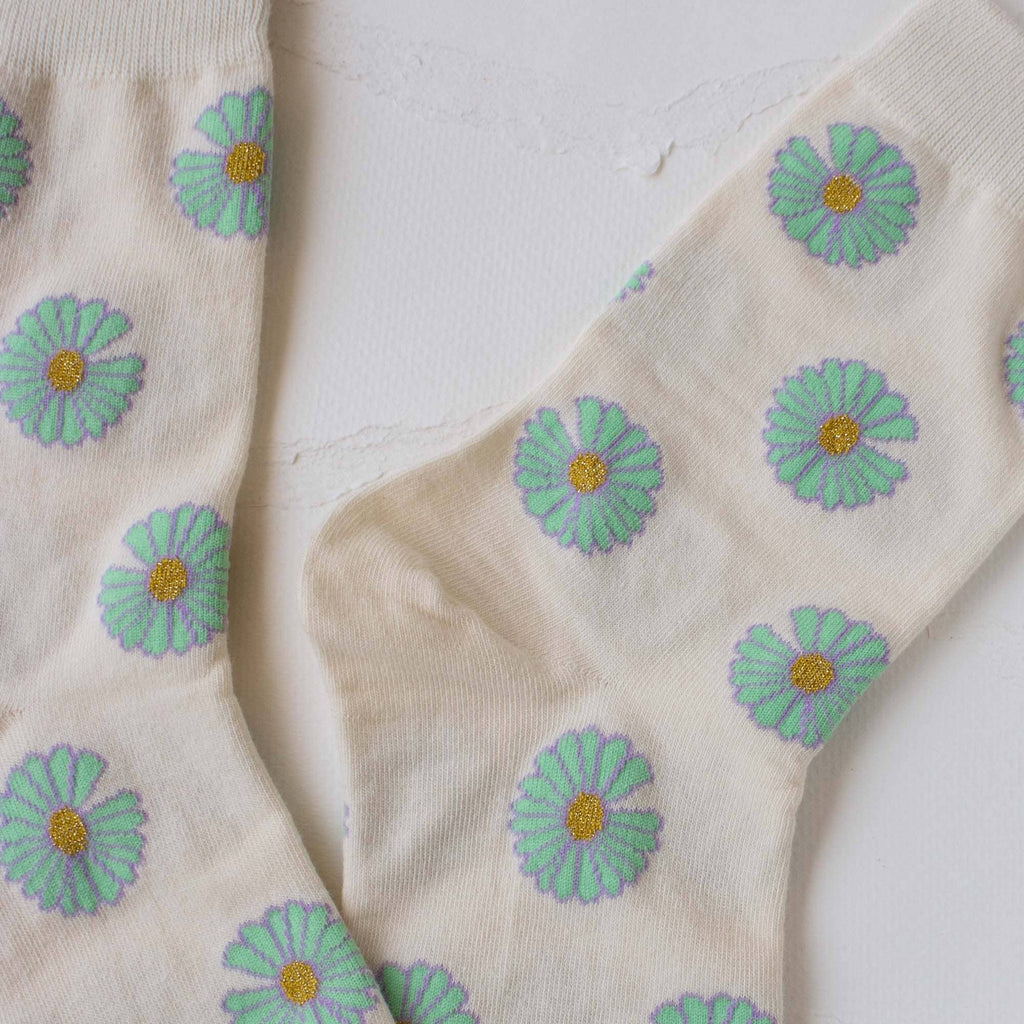Daisy Socks - Cream