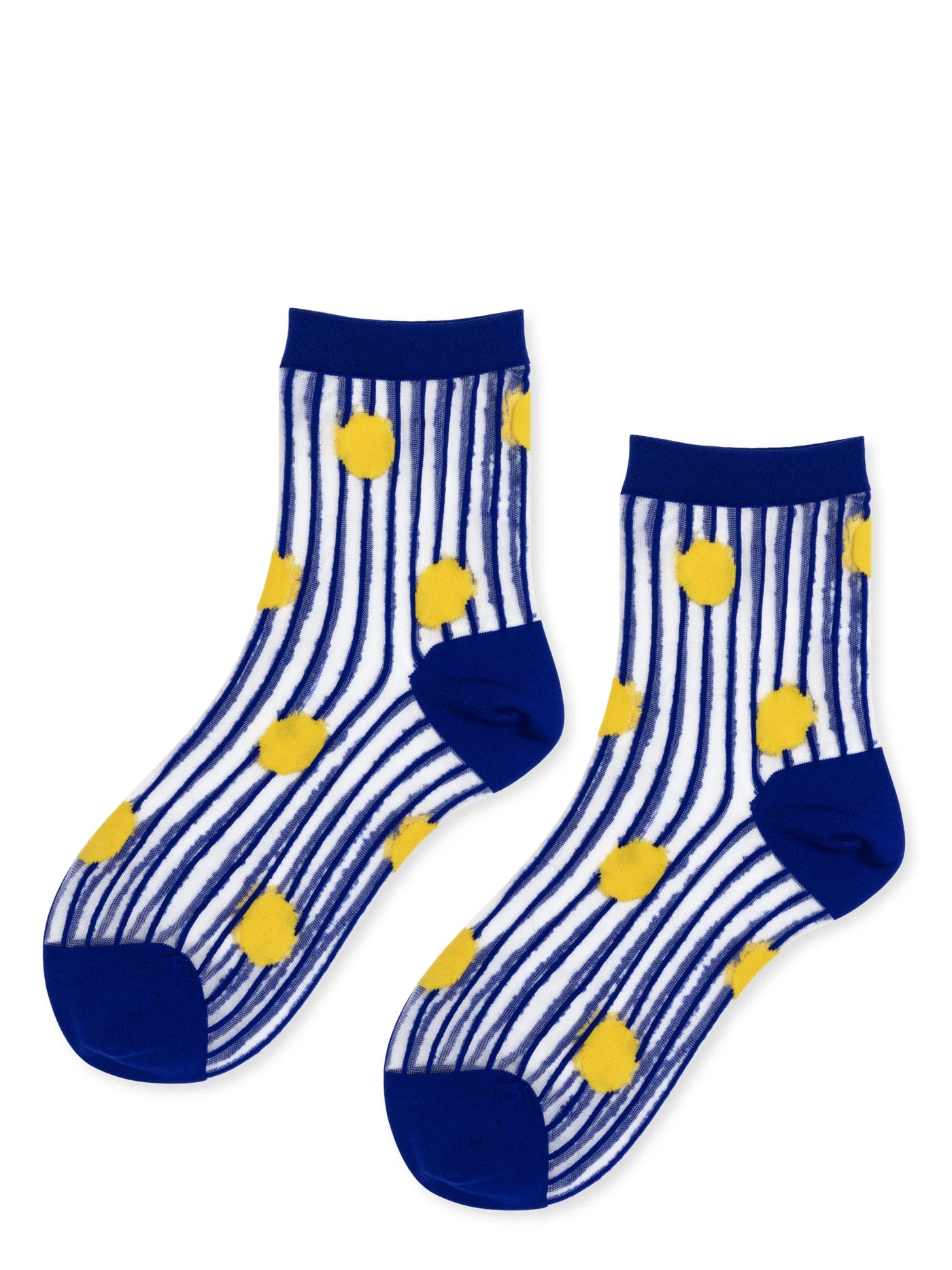 Tulle Stripe Sheer Short Crew