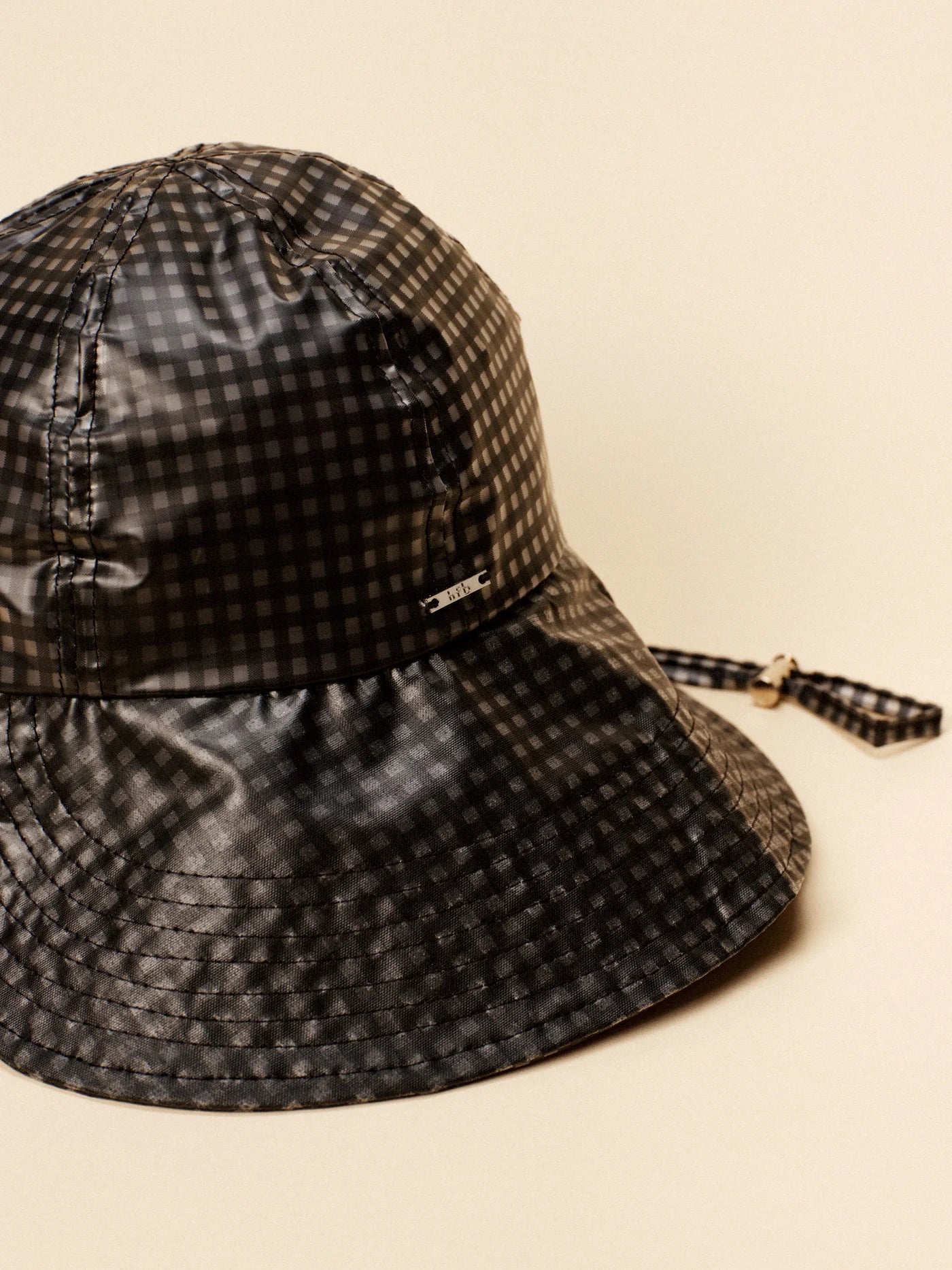 Tulip Bucket Hat - Black Gingham