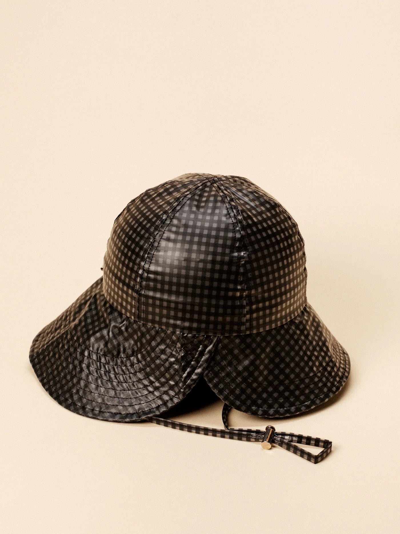 Tulip Bucket Hat - Black Gingham