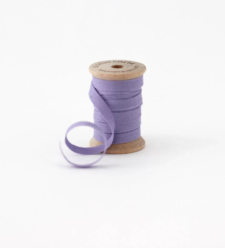 Wood Spool of Cotton Ribbon - Lavender