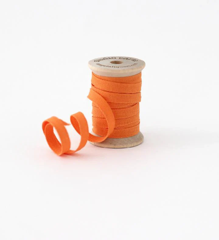 Wood Spool of Cotton Ribbon - Melon